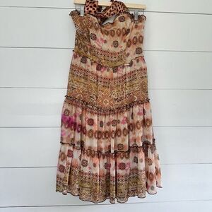 Young at Heart Women’s Large Y2K 2000s Patterned Ruffle Babydoll Dress